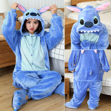 Panda Onesies Unisex Winter Stitch Unicorn Cartoon Onesies Women Men Nightwear Anime Costumes Adults Flannel Sleepwear Pajamas