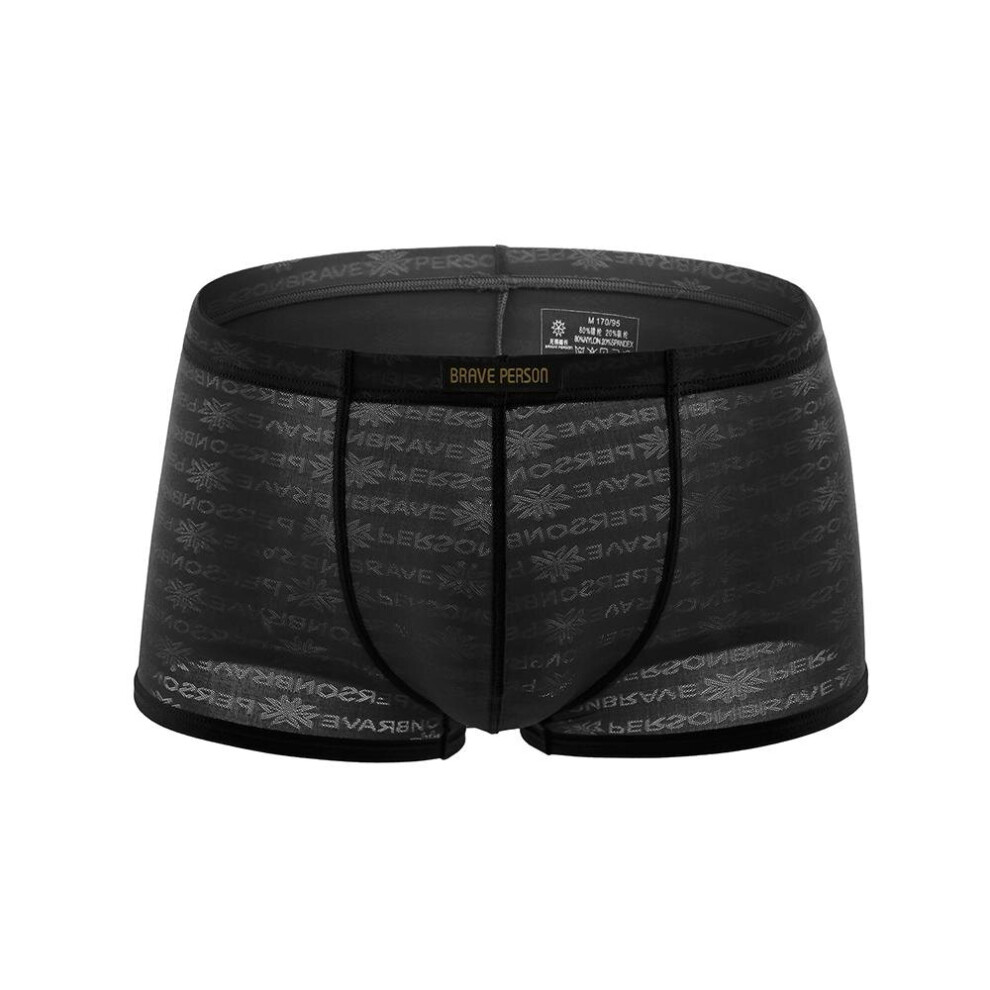 Multicoloured Men See-Through Boxer Sexy Briefs Sheer Stripe Mesh Pouch Underwear Breathable Panties Erotic Hombre Gays Lingerie