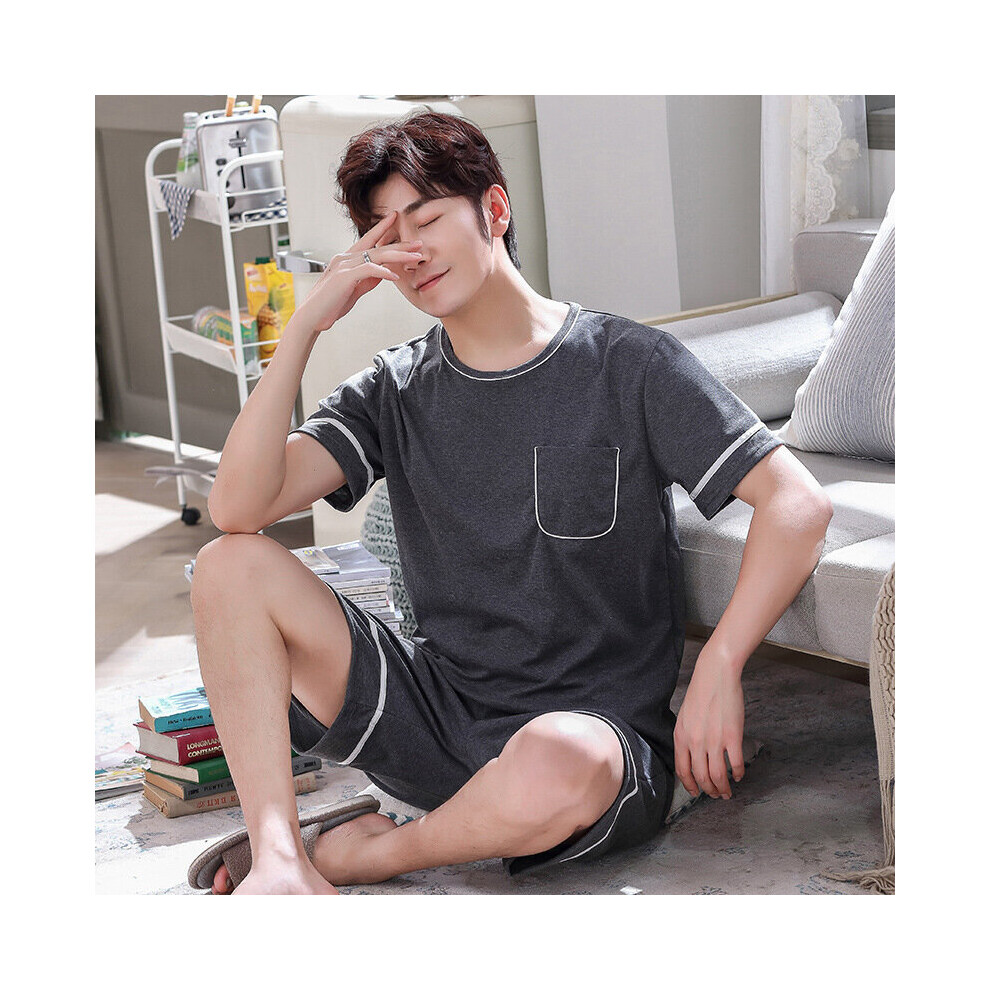 Summer Short Sleeve T Shirt Pants Set Casual Men's Homewear