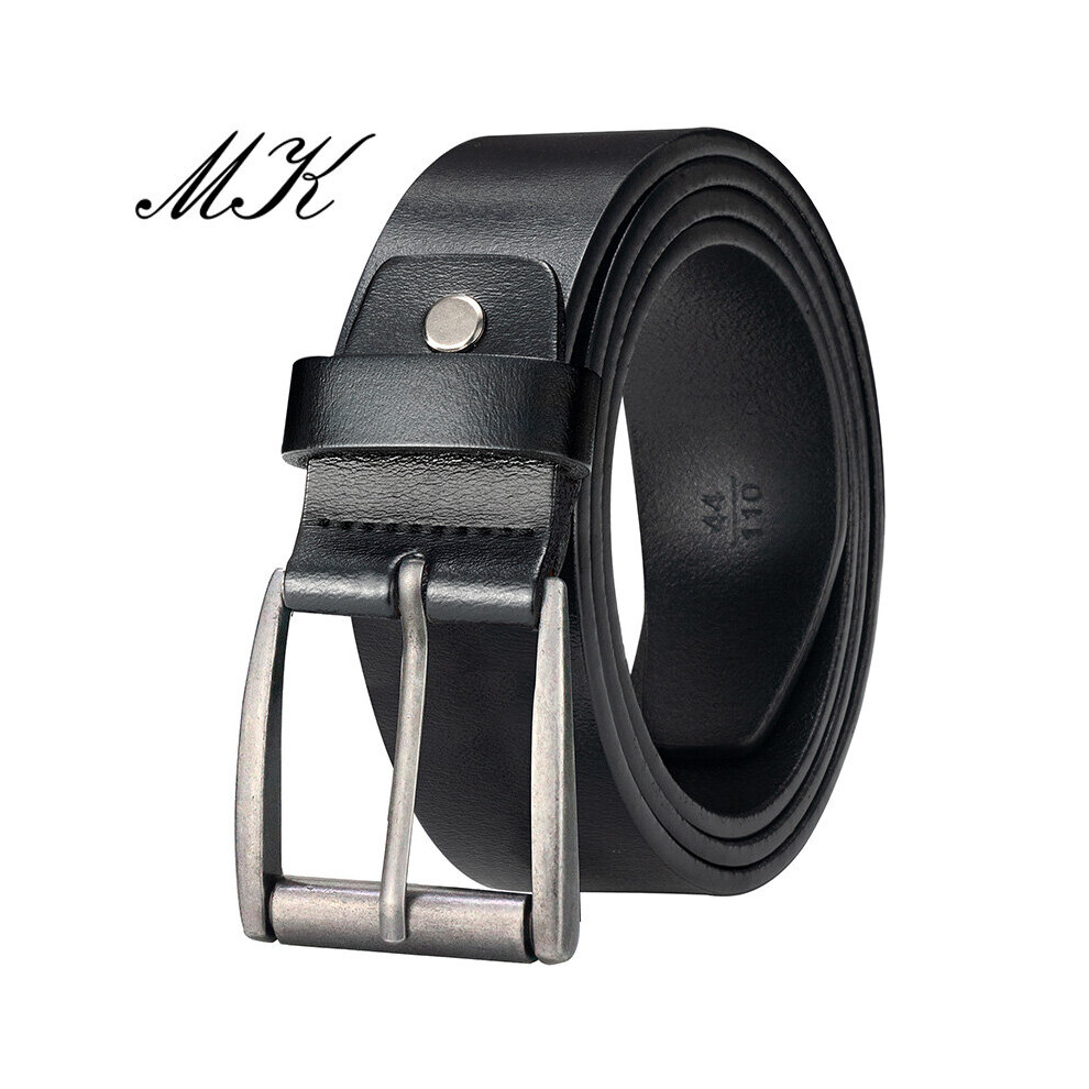 Maikun Leather Belts for Men For Jeans Trousers Belts Men s Casual Vintage Alloy Pin Buckle Second Layer Leather Belt on OnBuy