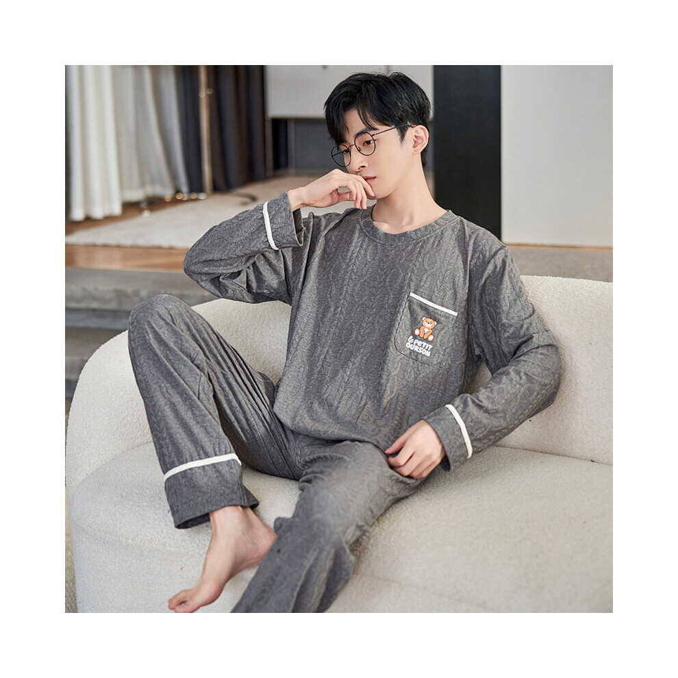Big Size Men Pajamas Autumn Winter Warm Mens Homewear Casual