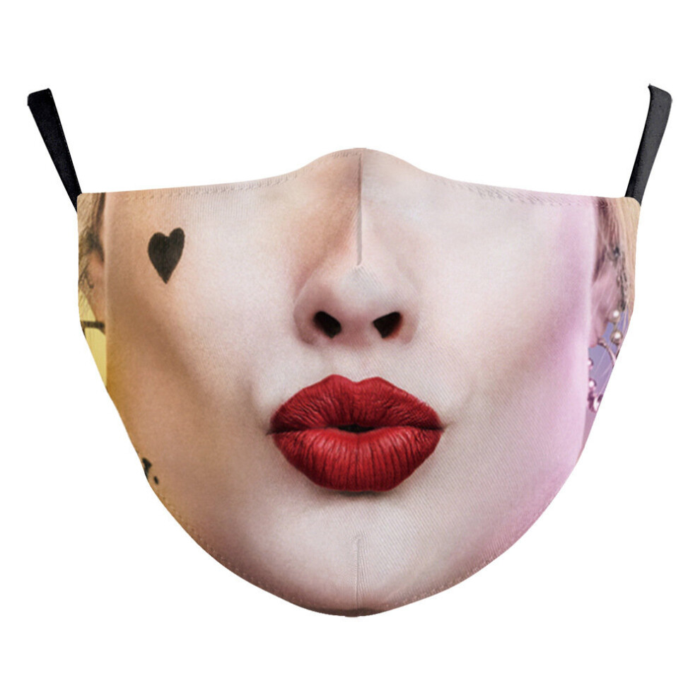 Multicoloured Halloween Christmas Beard Kiss Face Cosplay Masks Funny Mouth Dustproof Reusable Masken Clown Women Men Mascarillas Breathable