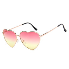 Anime DARLING in the FRANXX National Team 02 Cosplay Retro Love Sunglasses Ocean Series Heart Glasses Metal Sunglasses