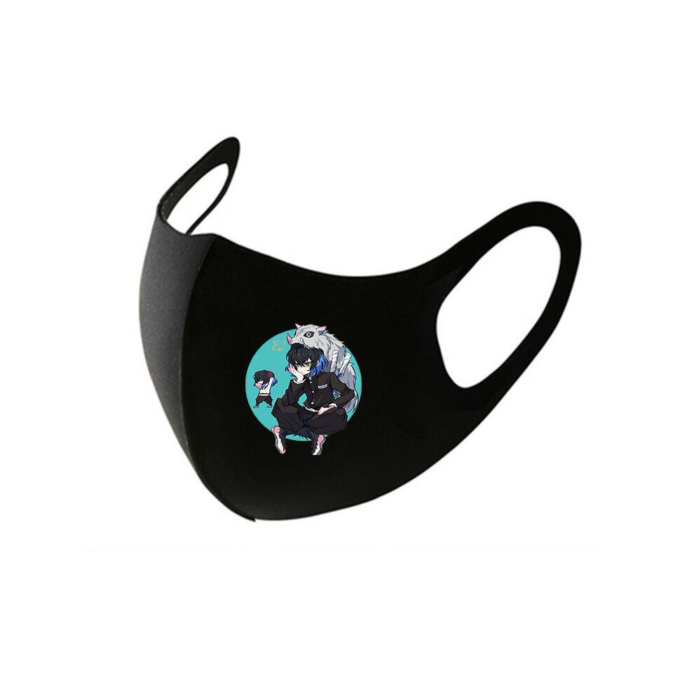 Anime Demon Slayer Figure Cartoon Characters Print Mask Cosplay Props Accessories Reusable Dust-Proof Adult Face Mask Washable 885658904999