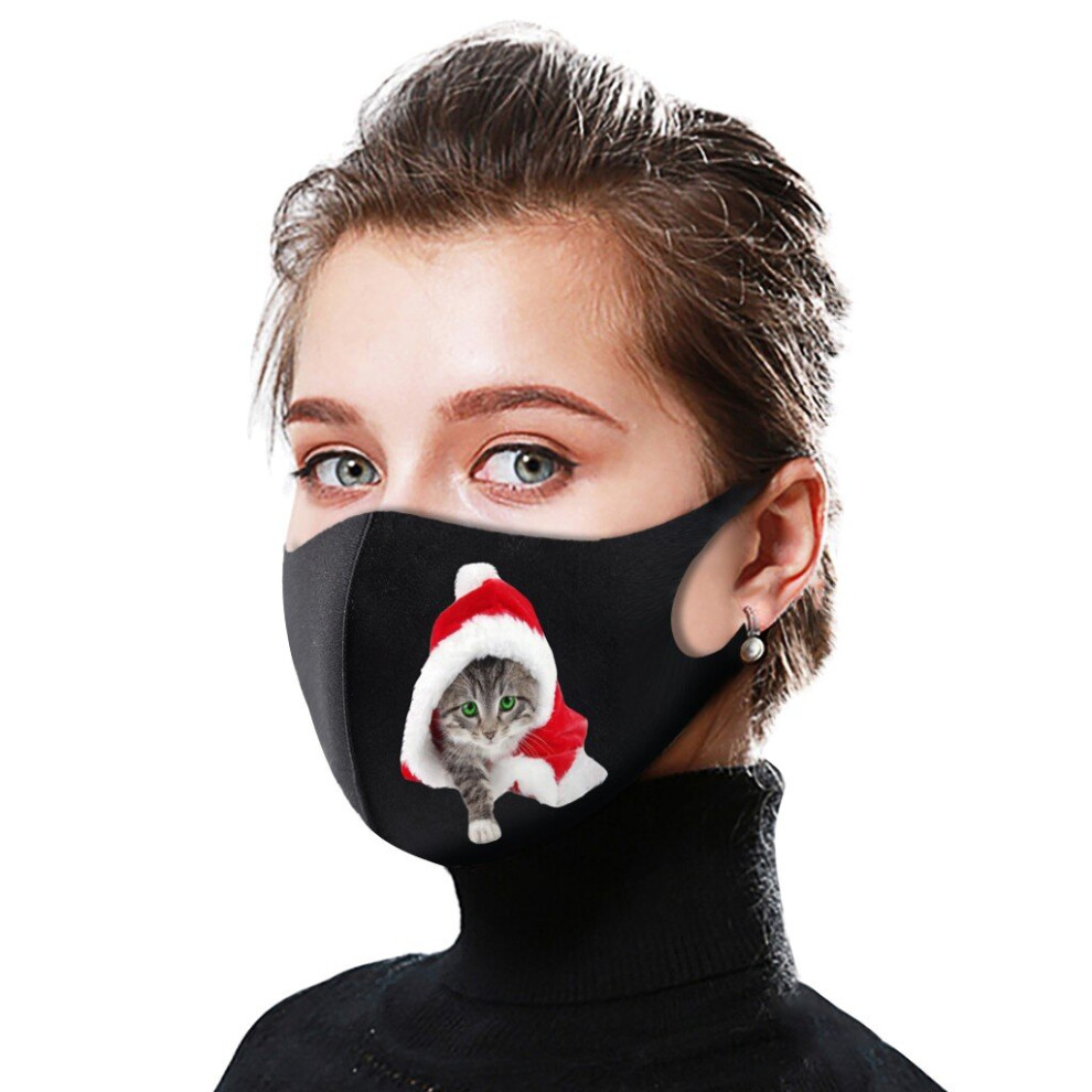 Christmas Face Mask Adult Pet Print Mouth Mask With Face Mask For Women Washable Reusable Halloween ????? ???????