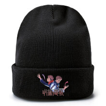 Jujutsu Kaisen Printing Knitted Hat Autumn Winter Wool Cartoon Bouncy Cap Unisex Kids Outdoor Keep Warm Leisure Knit Hats