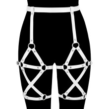 Leather Gothic Harness Garter Belts Women Sexy Lingerie Body Bondage Bdsm High Waist Band Thigh Suspenders Leg Strap Cage