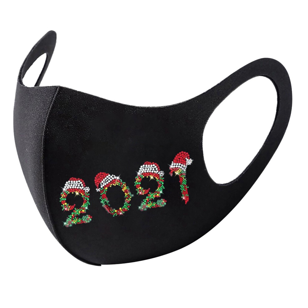 Multicoloured 1Pcs Reusable Mask Masks Reuseable Masque Lavable Halloween Cosplay Women Christmas Ice Silk Fashionable Washable Mask
