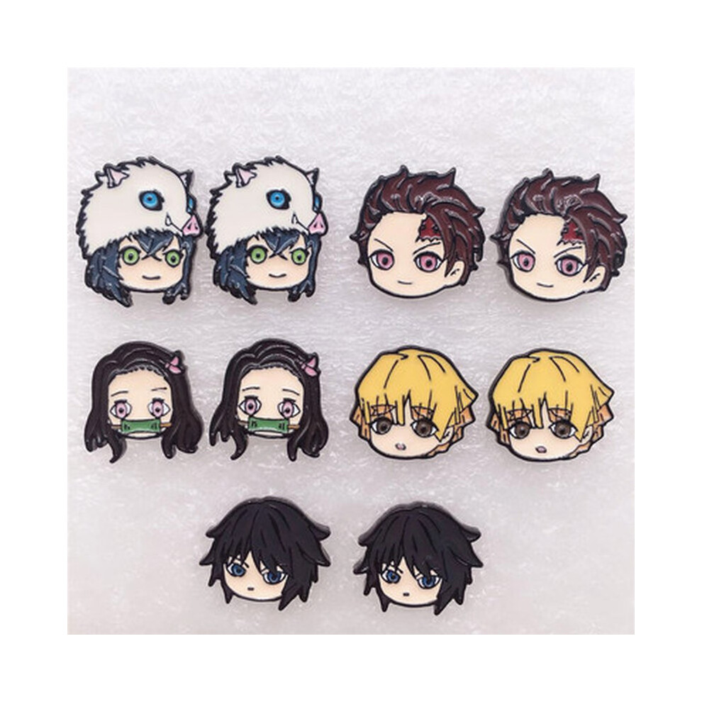 Anime Demon Slayer: Kimetsu No Yaiba Earring Jewelry Epoxy Kamado Tanjirou Nezuko Mask Lovely Earrings Gift