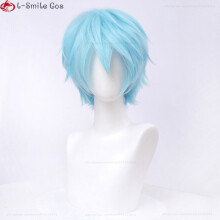 High Pink Red Short Hair For Boy Party Synthetic Heat Resistant Hair Halloween Anime Colourful Wigs + Wig Cap