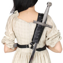 Back Shoulder Belt Sword Holder Frog Medieval Costume Warriror Knight Sheath Katana Accessory Larp Rapier Waist Leather Case