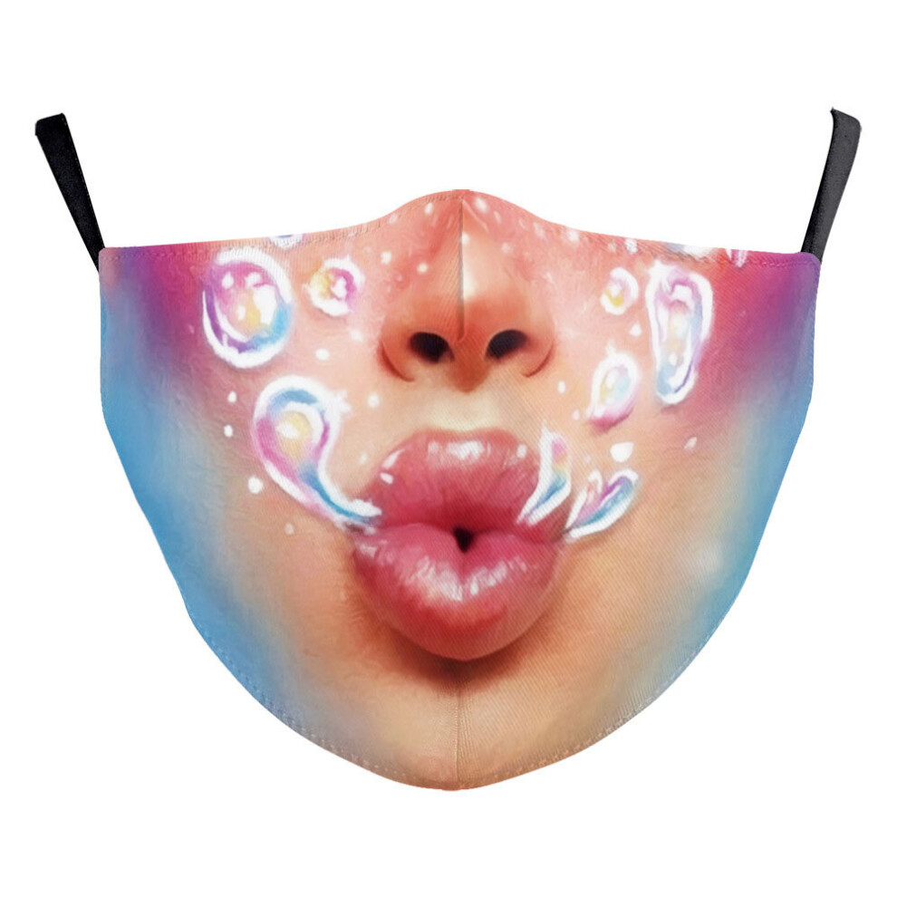 Funny Lovely Kiss Mouth Cosplay Women Men Unisex Masks Face-Protection Dustproof Sports Breathable Adult Party Mask 885658936969