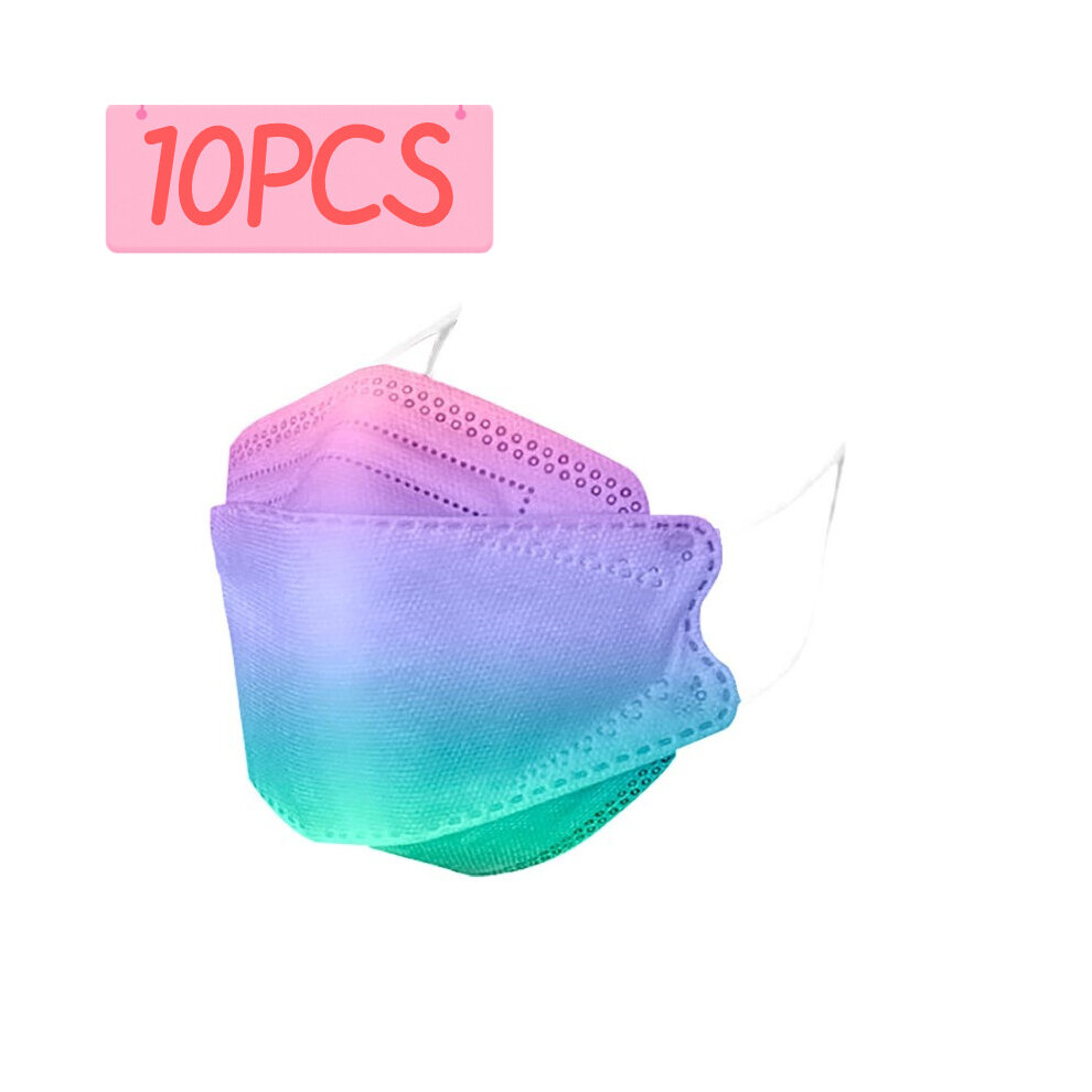 10/50Pcs Mascarillas Desechables Rainbow Fish Style Disposable Face Mask 4 Layer Facemask Masque Jetables Halloween Cosplay Mask 885658942267
