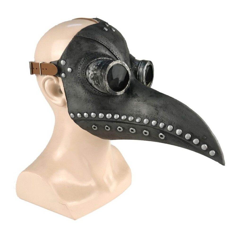 Multicoloured Halloween Plague Doctor Masks Pu Leather Medieval Steampunk Mask For Face Bird Beak Mask Halloween Cosplay Prop Mask