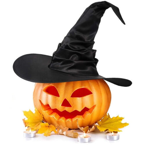 Halloween Folds Witch Wizard Hat Angled Witch Hat Steeple Wizard Hat Cosplay Headgear Creative Devil Cap Props 1
