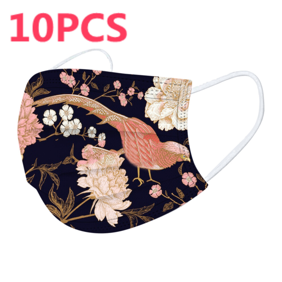 10/50Cs Mascarillas Desechables Adult Flowers Print Mask For Face Masque Jetables Mascherine Masks Halloween Cosplay 885658942373