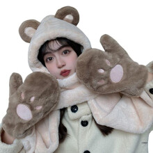 Hooded Scarf Winter Kids Hooded Soft Thickening Hood Scarf Snood Pocket Girls