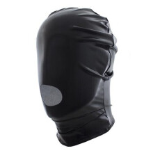 Flexible Breathable Two Colors Unisex Adult Blindfold Mouth Open Head Full Face Mask Costume With Back Zipper Closure
