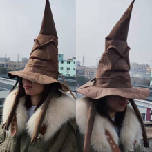 Witch Wizard Hat All-match Pointed Hat Halloween Dress Up Hat Cosplay Decoration Props Accs for Women Men