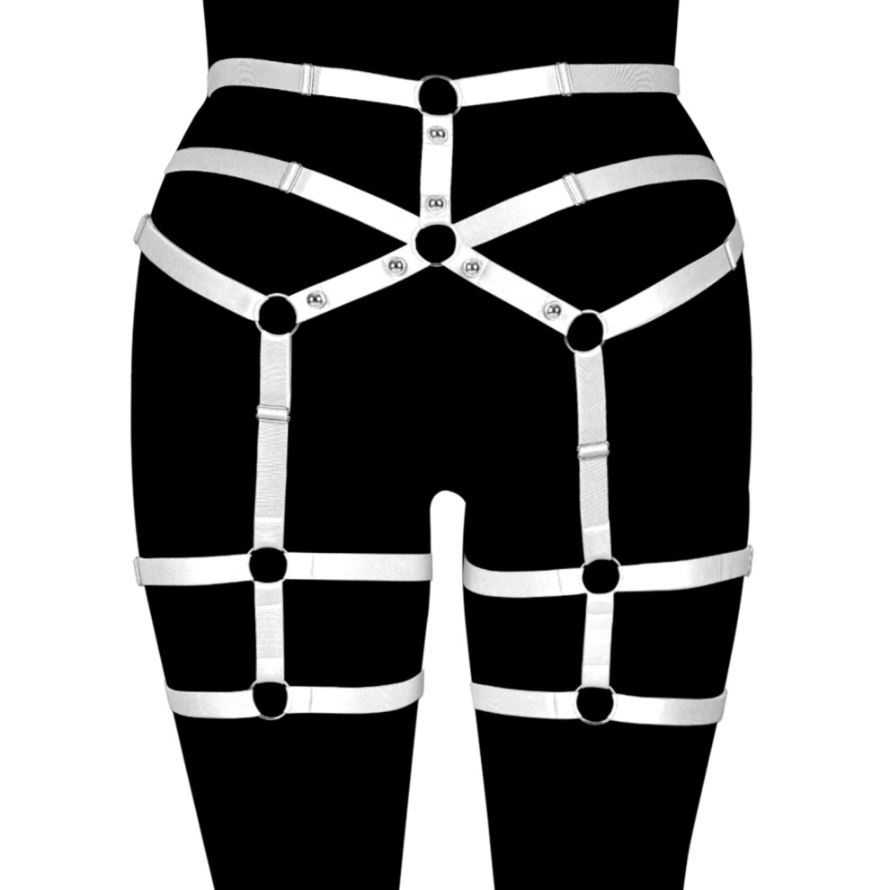 Multicoloured Women?S Leg Harness Bodysuit Sexy Body Harness Lingerie Garter Belt For Stockings Exotic Accessories Thigh Bondage Belt Gothic