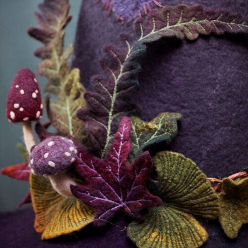 Artificial Flower Angled Witch Hat Creative Wizard Hat Halloween Witch Hat Novelty Party Props Decor 2