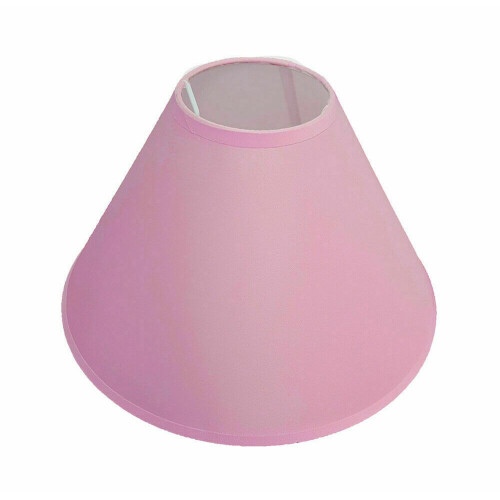 (Pink) 9" Cotton Textured Fabric Coolie Shade