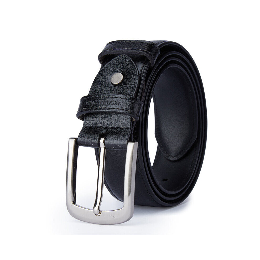 Leather For Men's High Buckle Jeans Cowskin Casual Belts Business Cowboy Waistband Male-image-OPC-PBR85PC-NEW