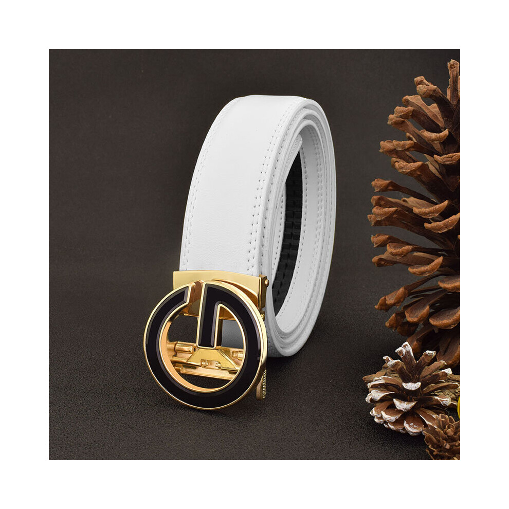 High G Letter Automatic Buckle Men's Belt Leather Student Casual Cowhide Belt green-image-OPC-PBR86DX-NEW