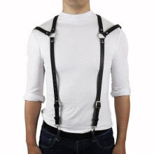 Men Faux Leather Harness Punk Gothic Body Bondage Cage Wrapped Waist Straps Women Belt Suspenders Corset Accessories