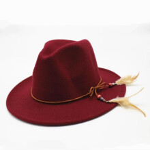 Australian Hats Wool Feather Women's Fedora Caps Formal Lady Hat Royal Style DomeChapeu