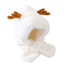 Kids Winter Hat Scarf Thicken Fluffy Ear Protection Cross Kids Winter Hat Scarf Kids Hat Scarf for Daily Life