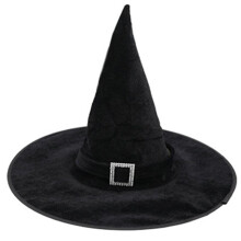 Modern Halloween Witch Hat Soft Women Lady Fashionable Velvet Halloween Party Hat Carnival Party Cosplay Hat