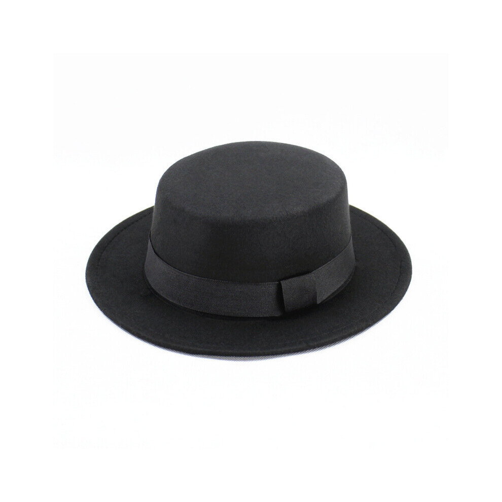 Fedora Hats For Women Men Autumn Top Round Bowler Jazz Caps Lady Winter British Woolen Wide Brim Hat