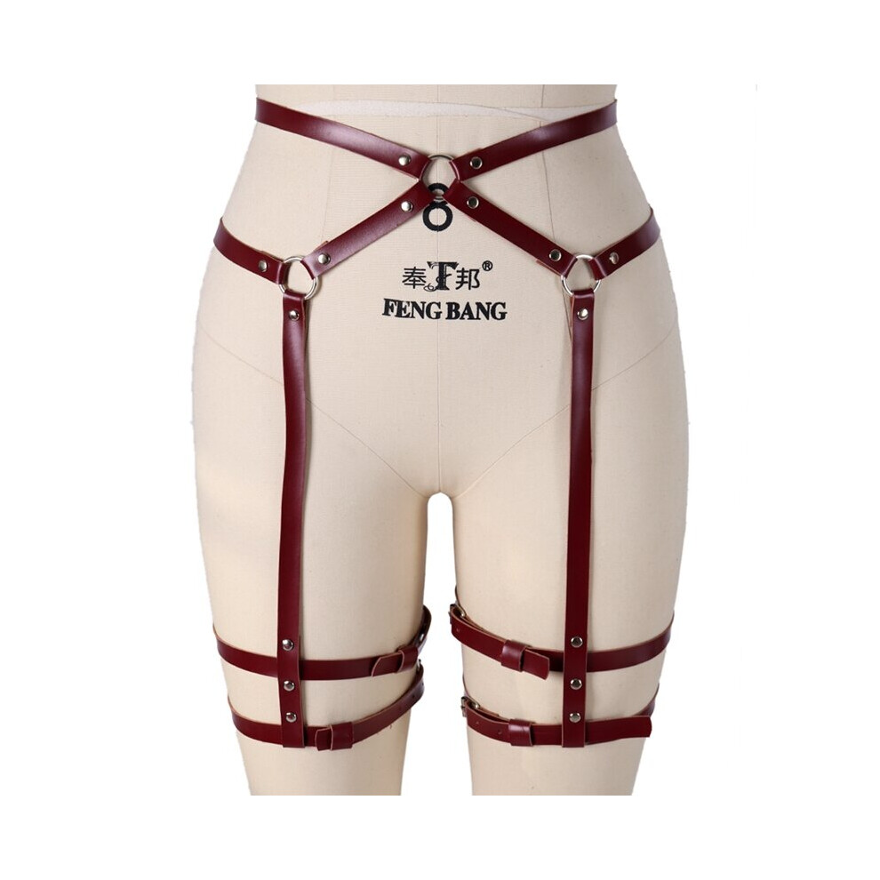 Multicoloured Gothic Leg Garter Belt Anti-Skid Clip Thigh Ring Garter Bretelles Belt Women Sexy Harness Erotic Lingerie Suspender Underwear