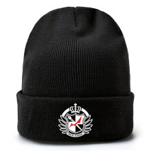 Anime Danganronpa Print Knitted Hat Autumn Winter Wool Cartoon Bouncy Cap Unisex Kids Outdoor Keep Warm Leisure Knit Hats