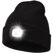 Unisex Cycling Hiking LED Light Knitted Hat Winter Beanie Cap USB Rechargeable Lamp Hats with lighting Christmas Gift For