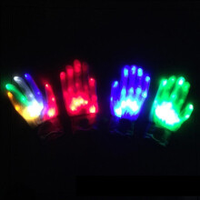1pair LED Light Up Gloves Led Gloves for Kids Finger Gloves Skeleton Halloween Cosplay Costume Christmas Party Supplies