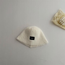version children fisherman hat letter mark plush bucket cap Autumn and winter boys and girls warm thickened basin
