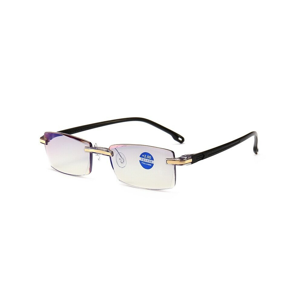 Multicoloured Frameless Square Reading Glasses For Men Women's Anti Light Computer Eyeglasses Far Sight Presbyopia Reader Glasses Women