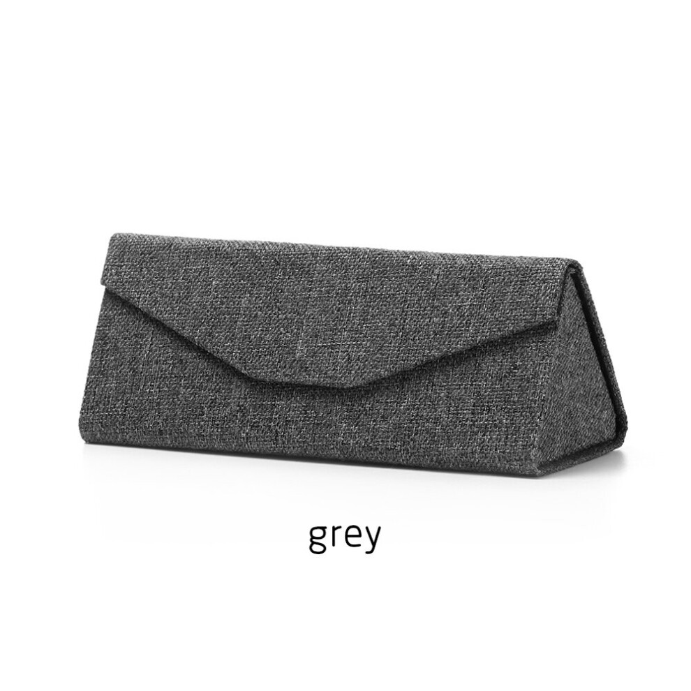 1PC Triangle Glasses Box Candy Solid Folding PU Waterproof Strong Magnet Eyewear Case Portable Protective Organizer