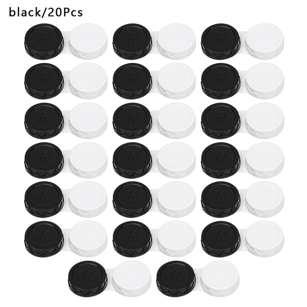 White 20 Pcs Glasses Cosmetic Lenses Box Lens Case For Eyes Travel Kit Holder Container Travel Accessaries