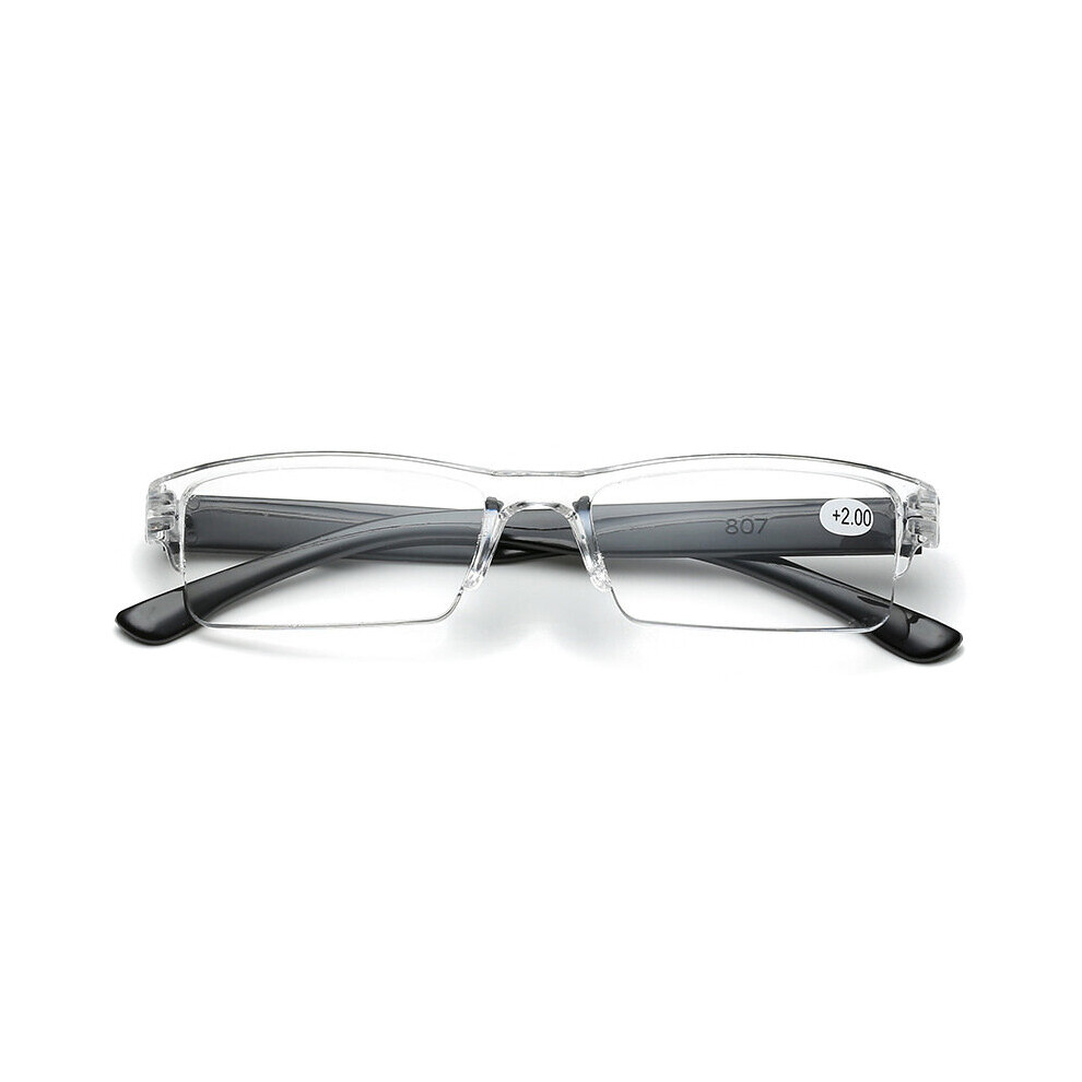Multicoloured Ultralight Rimless Transparent Reading Glasses Retro Vintage Men Women Magnifying Presbyopic Glasses Tr90 Gafas