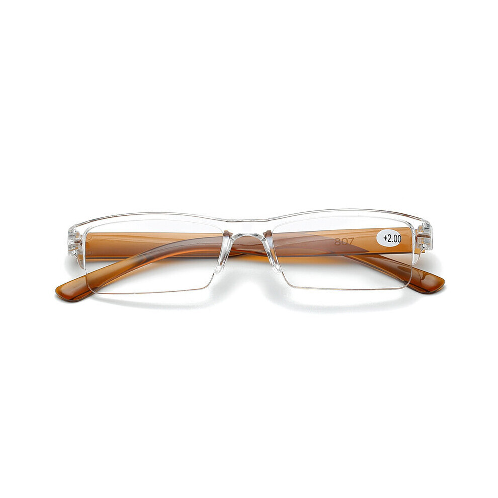 Multicoloured Ultralight Rimless Transparent Reading Glasses Retro Vintage Men Women Magnifying Presbyopic Glasses Tr90 Gafas