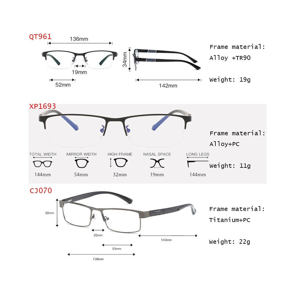 Men Women Titanium Eyeglasses Lenses Zoom Magnifying Reading Glasses Reading 1.0 1.5 2.0 2.5 3.0 3.5 4.0 for Women Men