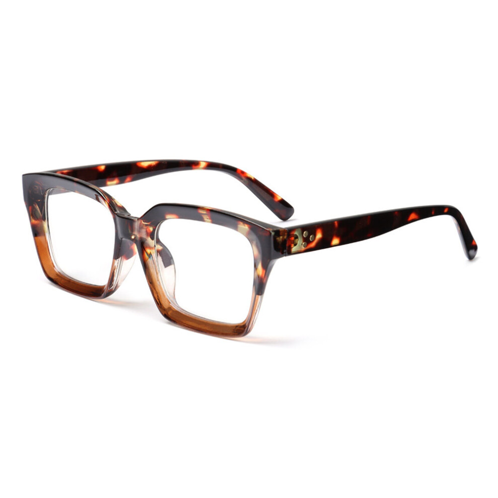 Multicoloured Square Frame Reading Glasses Men Women Oversized Frame High-Definition Presbyopia Eyeglasses Diopter 0~+ 3.00