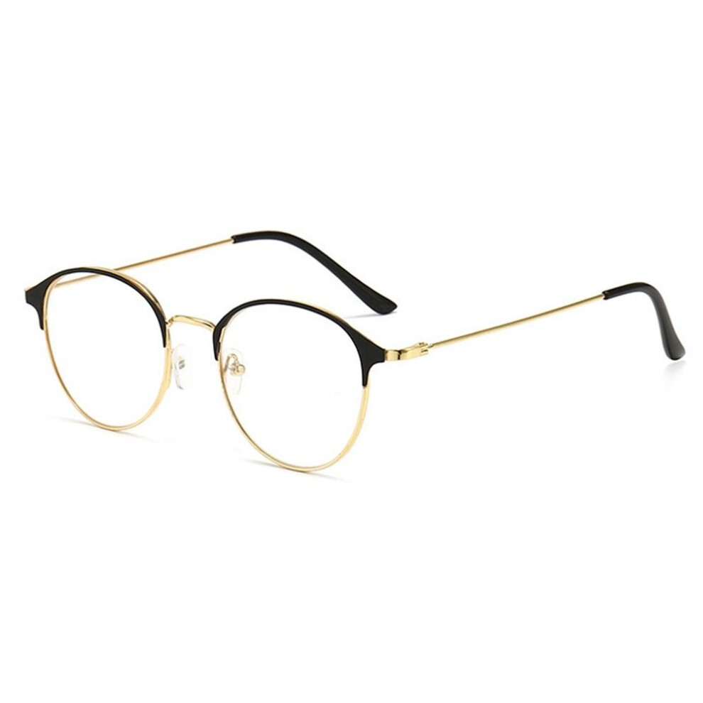 Multicoloured Unisex Metal Ultralight Round Frame Glasses Classic Optical Eyewear Myopia Glasses Vision Care Eyeglasses Strength 0.0~-4.0