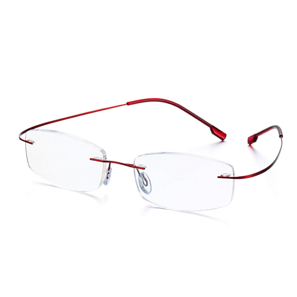 Men and Women Vision Care Eyewear Flexible Rimless Reading Glasses Memory Titanium Presbyopic Eyeglasses