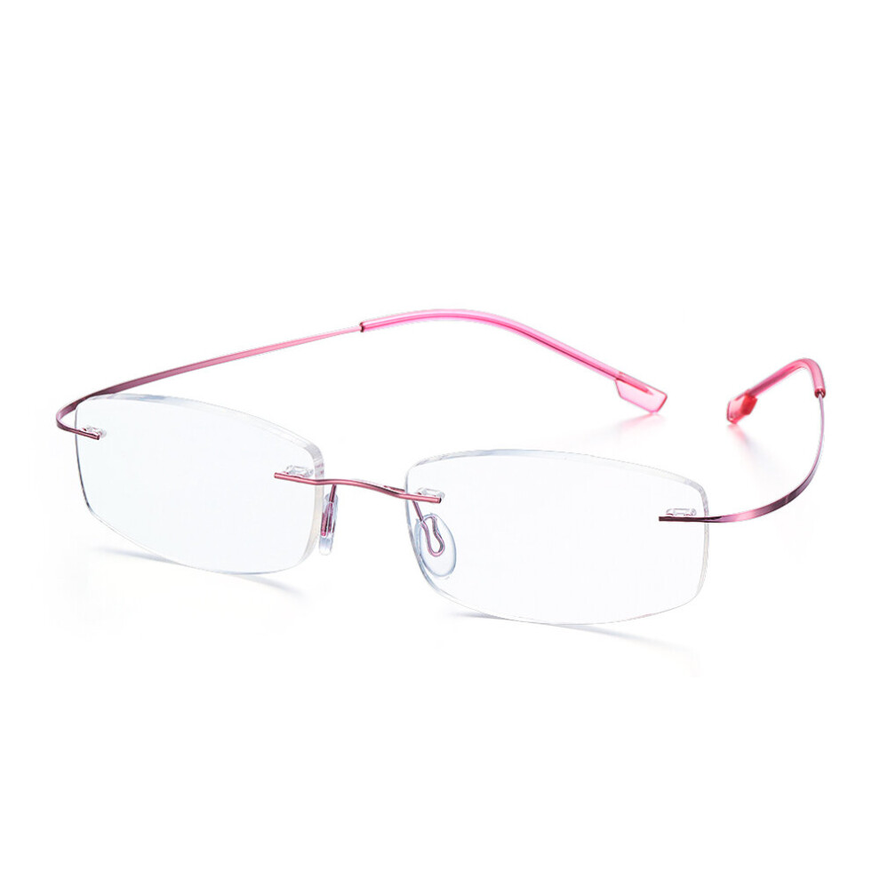 Men and Women Vision Care Eyewear Flexible Rimless Reading Glasses Memory Titanium Presbyopic Eyeglasses