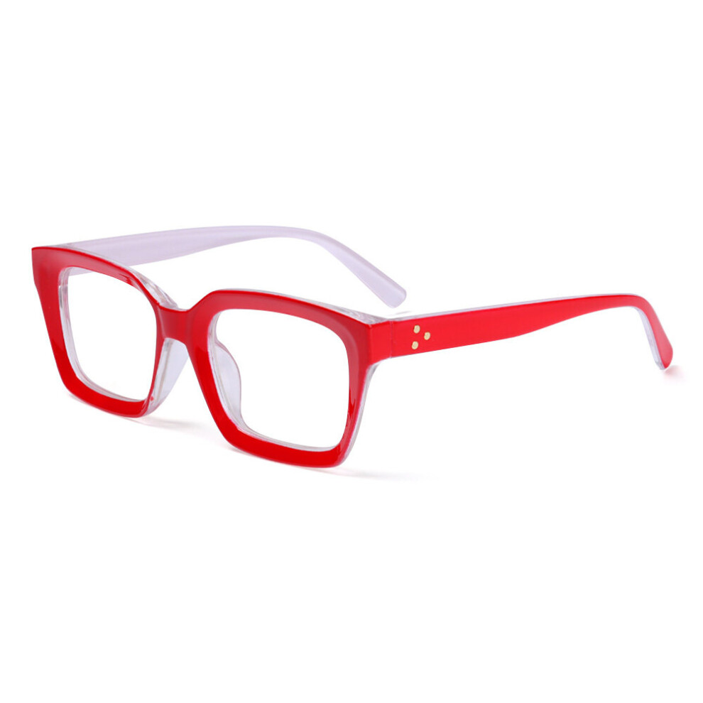 Multicoloured Square Frame Reading Glasses Men Women Oversized Frame High-Definition Presbyopia Eyeglasses Diopter 0~+ 3.00