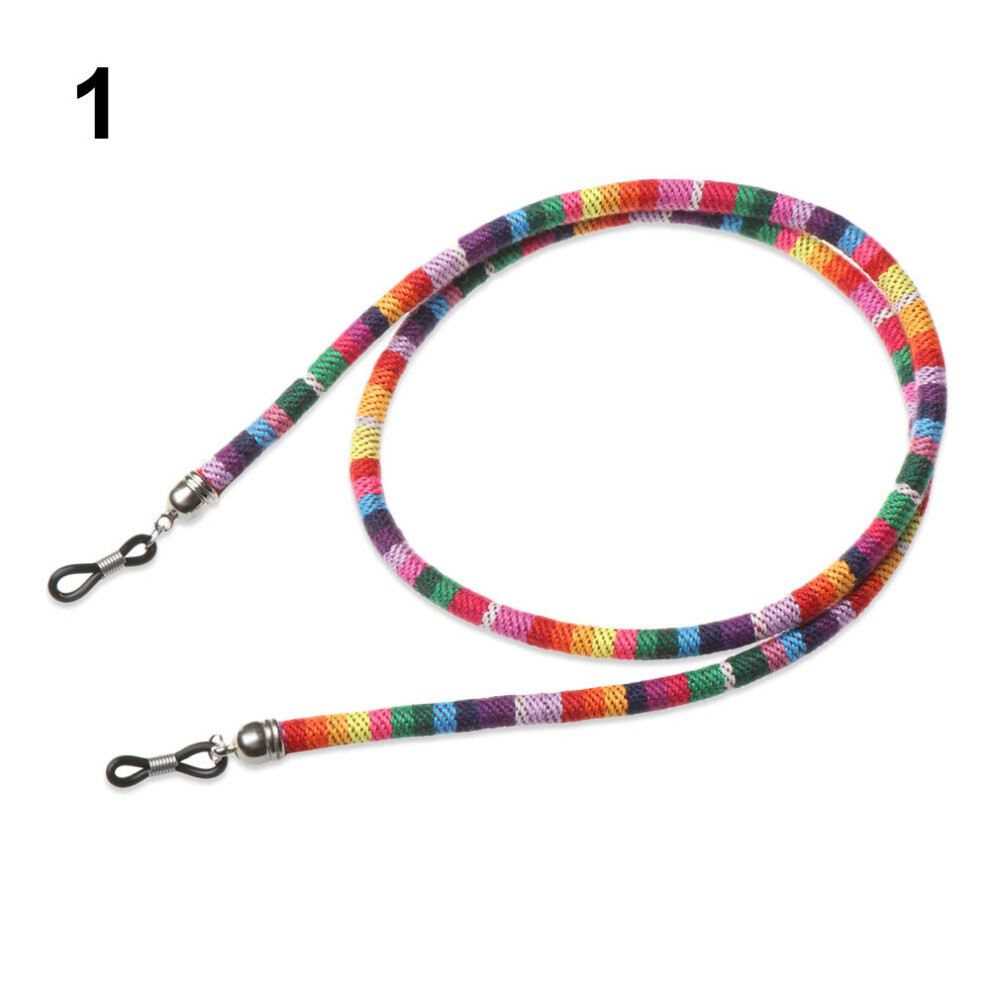 White Practical Cotton Neck String Cord For Glasses Sunglasses Retainer Strap Eyewear Lanyard High-End Ethnic Rope Eyeglasses Chain